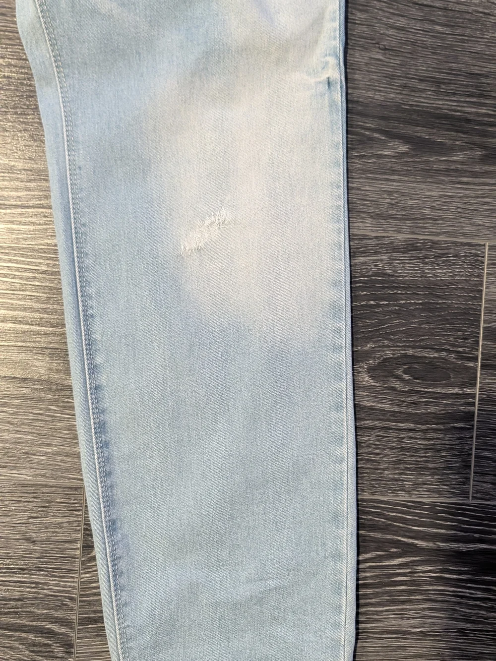 Blue Light-Wash Jeans with Heart & Star Patches